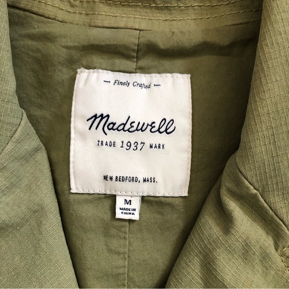 Madewell Women’s Safari Asymmetric Zip Cargo Vest, Olive Green Size Medium - Picture 11 of 12